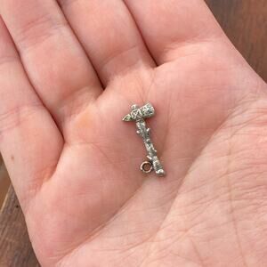 Vintage 925 Sterling Silver Native American Tomahawk Pendant Bracelet Charm